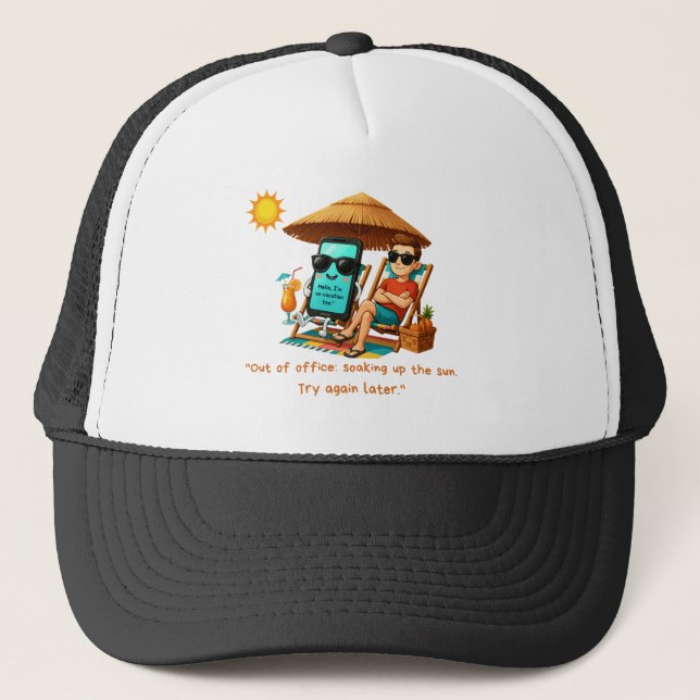 Vacation Mode T shirt for Man Trucker Hat (Front)