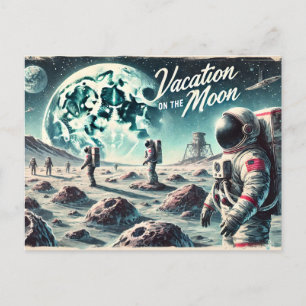 Vacation on the Moon Postcard
