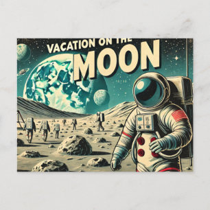 Vacation on the Moon Postcard