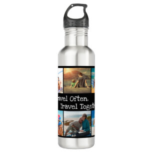 Vacation Photo Collage Travel Often Together 710 Ml Water Bottle