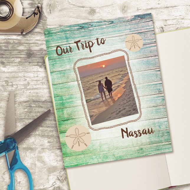 Vacation Photo Distressed Wood Postcard (Creator Uploaded)