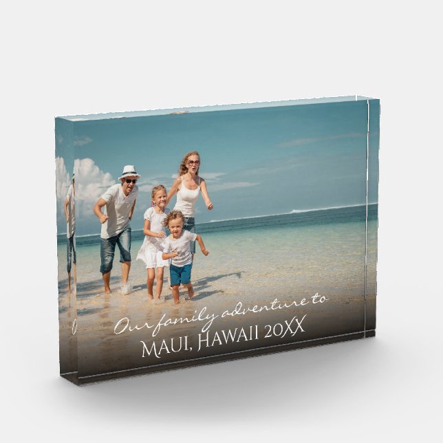 Vacation Photo Family Reunion or Memory Souvenir Block (Left)