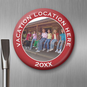 Vacation Photo Souvenir for Family Reunions & More Magnet