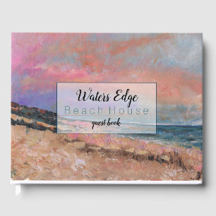 Vacation Rental Beach Seascape Fine Art Painting  Guest Book