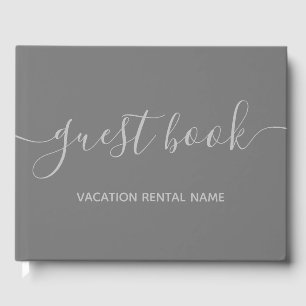 Vacation Rental Grey Guest Book