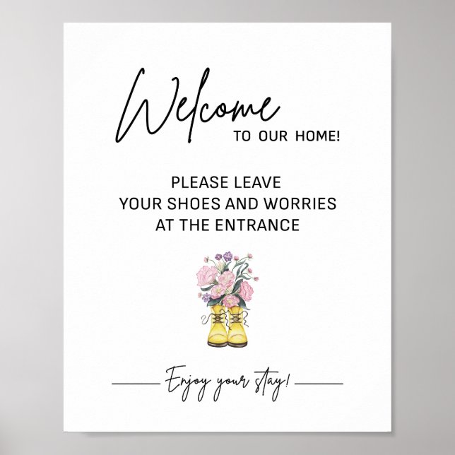 Vacation rental Guest information Poster (Front)