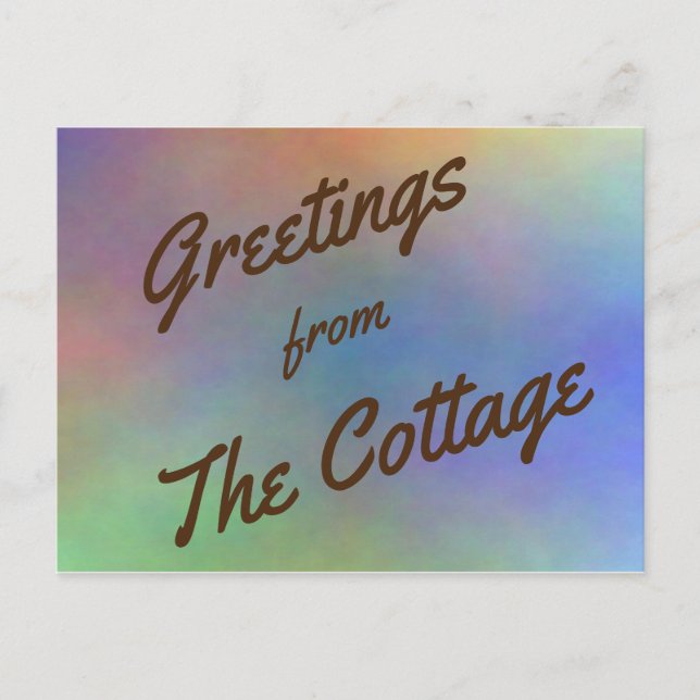 Vacation Rental Travel Guest House on Rainbow Postcard (Front)