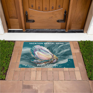 VACATION RENTAL WELCOME -BEAUTIFUL OYSTER, PEARL DOORMAT