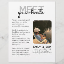 Vacation Rental Welcome Binder - Meet Your Hosts