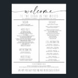 Vacation Rental Welcome Guide House Rules Poster<br><div class="desc">Welcome guests to your vacation home or rental property with this handy editable welcome guide! Easily fill this out with all of your rental information. Supply this sheet so when your guests check-in, all of the information they need is on this one handy sheet!</div>