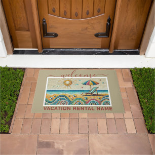 VACATION RENTAL WELCOME MAT - BEACH MOSAIC LOOK