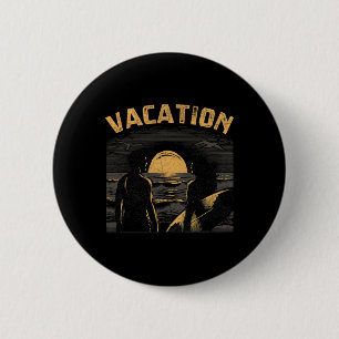 Vacation Romantic Surfing Retro Sunset Horizon Bea 6 Cm Round Badge