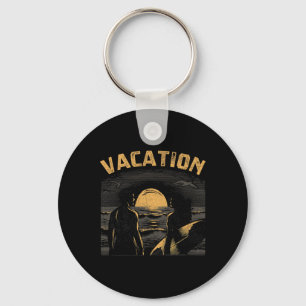 Vacation Romantic Surfing Retro Sunset Horizon Bea Key Ring