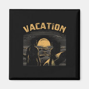 Vacation Romantic Surfing Retro Sunset Horizon Bea Magnet