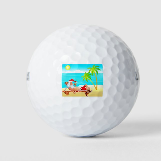 vacation santa claus golf balls (Front)
