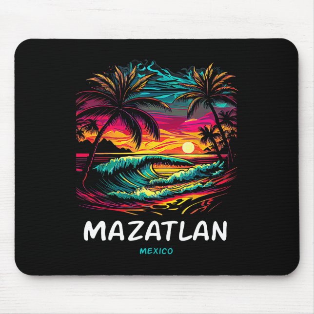 Vacation Souvenir Palm Tree Mazatlan  Mouse Pad (Front)