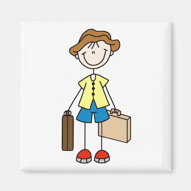 Vacation Stick With Luggage Magnet (Front)