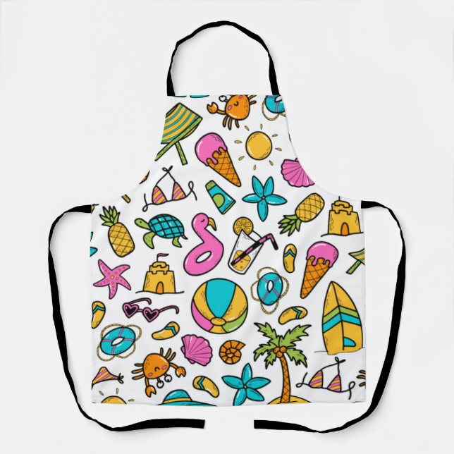 vacation summer beach pattern for fun       apron (Front)