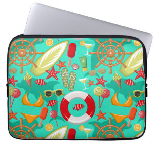 vacation summer beach pattern       laptop sleeve