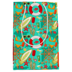 vacation summer beach pattern medium gift bag