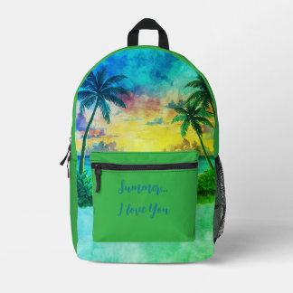 Vacation, Summer I Love You, Holiday Printed Backp Backpack