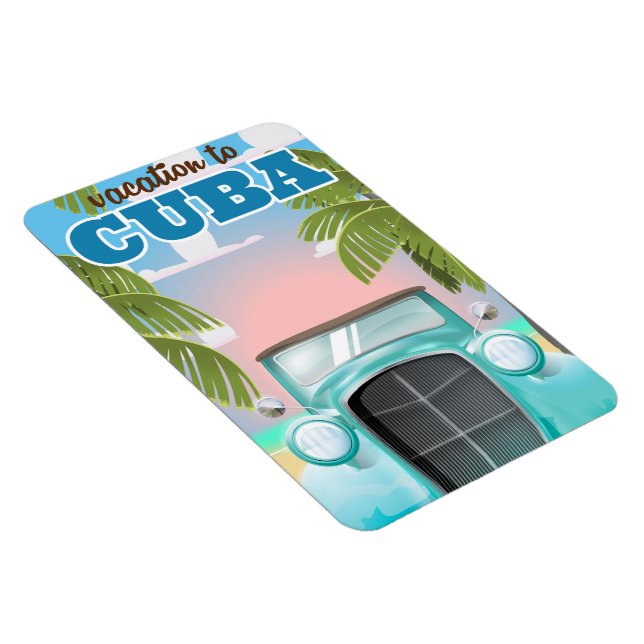Vacation to cuba travel poster magnet (Right Side)