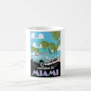 Vacation to Miami Travel poster Coffee Mug