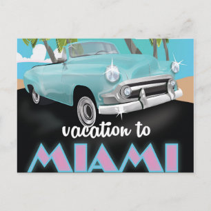 Vacation to Miami Travel poster Postcard