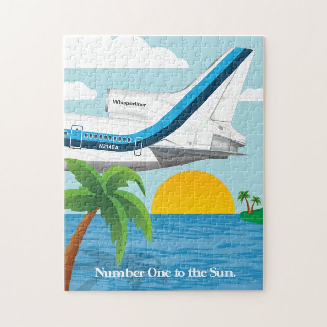 Vacation to the Sun Aeroplane Puzzle (Vertical)