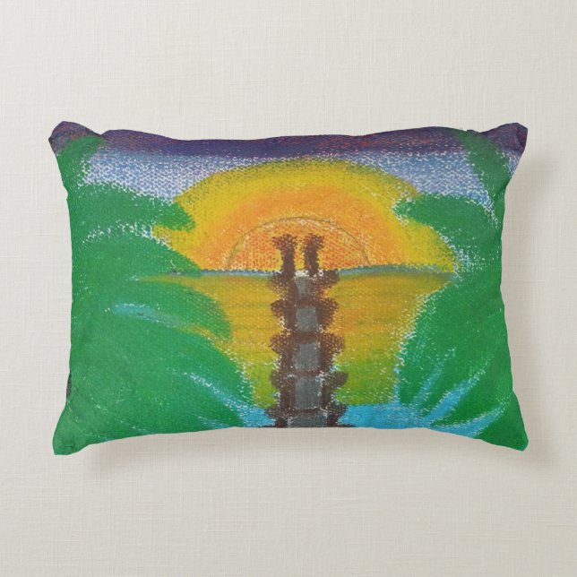 Vacation tropical get-a-way decorative cushion (Front)