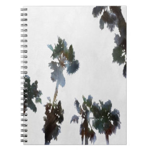 Vacation Tropical Palms Artistic Watercolor Notebook