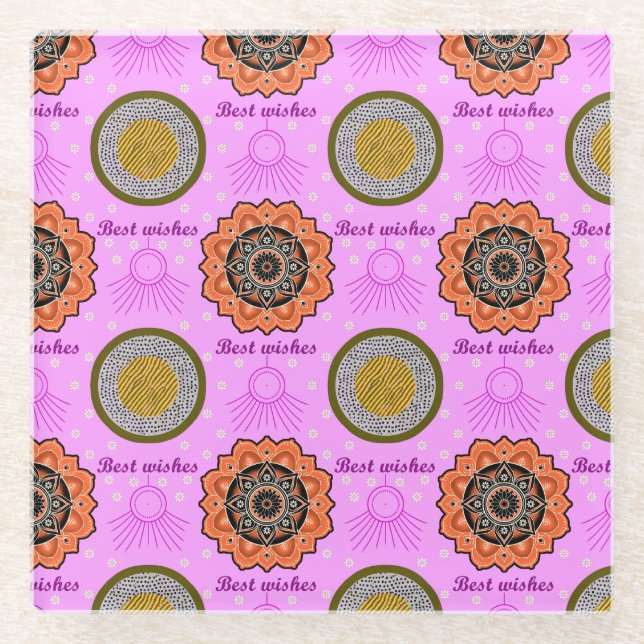 vacation vibes glass coaster (Front)