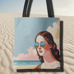 Vacation Vibes Mona Lisa Tote Bag