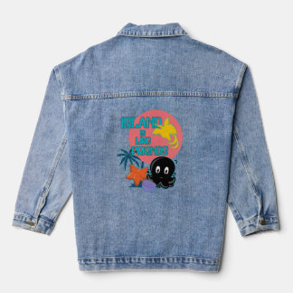 Vacation with my friends poetry denim jacket