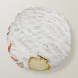 Vacations beach summer sun round cushion