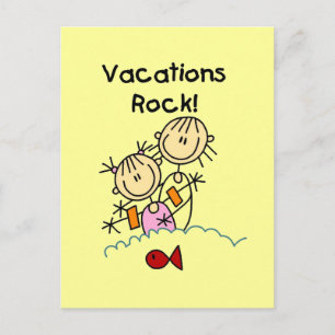 Vacations Rock T-shirts and gifts Postcard