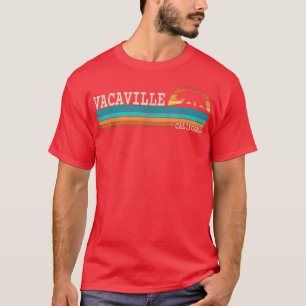 Vacaville California State Bear Retro Sunset  T-Shirt