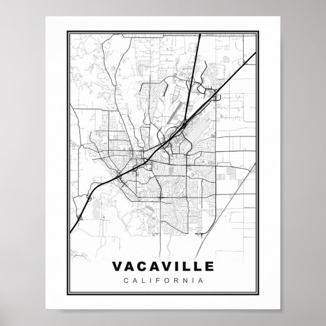 Vacaville Map Poster (Front)