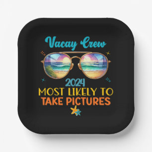 Vacay crew 2024 paper plate