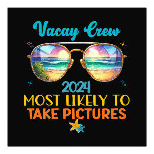 Vacay crew 2024 photo print
