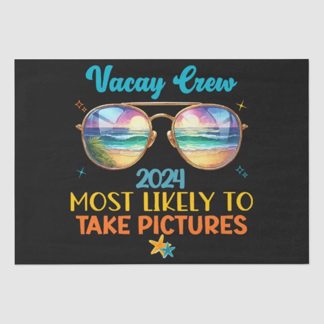 Vacay crew 2024 tissue paper (Front)