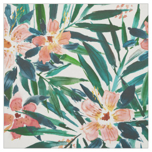 VACAY EVERYDAY Tropical Palm Hibiscus Fabric