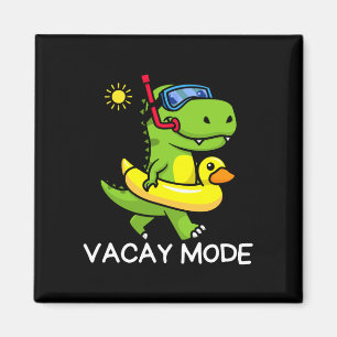 Vacay mode cute dino funny family vacation magnet