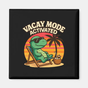 Vacay mode cute dinosaur - funny family vacation magnet