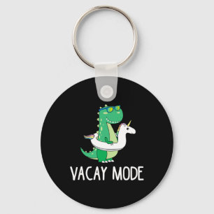 Vacay Mode Cute Dinosaur T Shirt Funny Family Vaca Key Ring