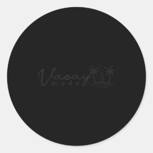 Vacay mode cute funny family vacation beach summer classic round sticker