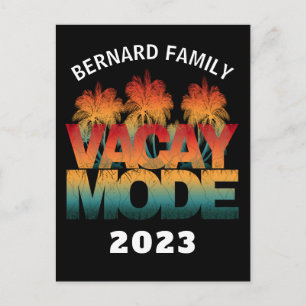 VACAY MODE FAMILY VACATION  POSTCARD