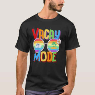 Vacay Mode Humour Vacation Summer Sand Beach Boat T-Shirt