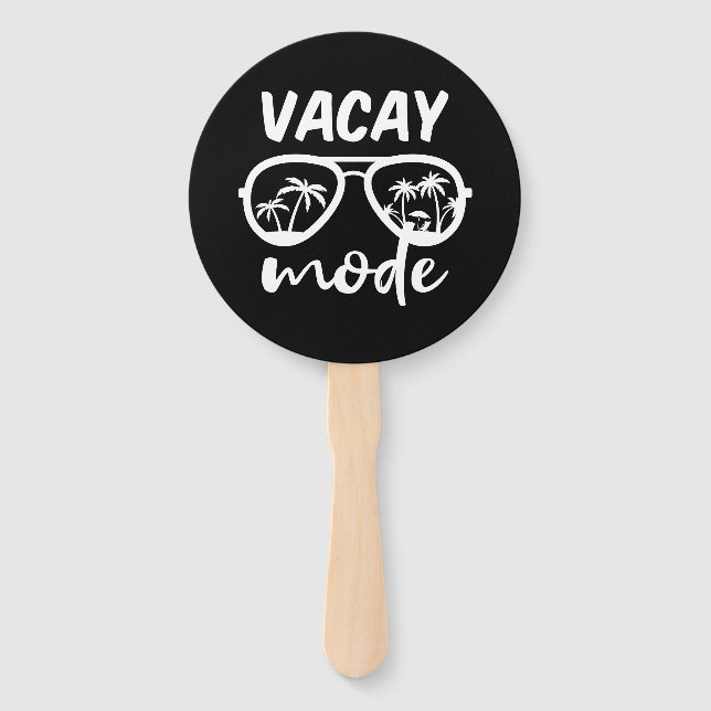 Vacay Mode II - Family Vacation Hand Fan (Front)