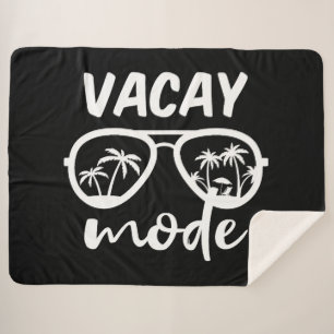 Vacay Mode II - Family Vacation Sherpa Blanket